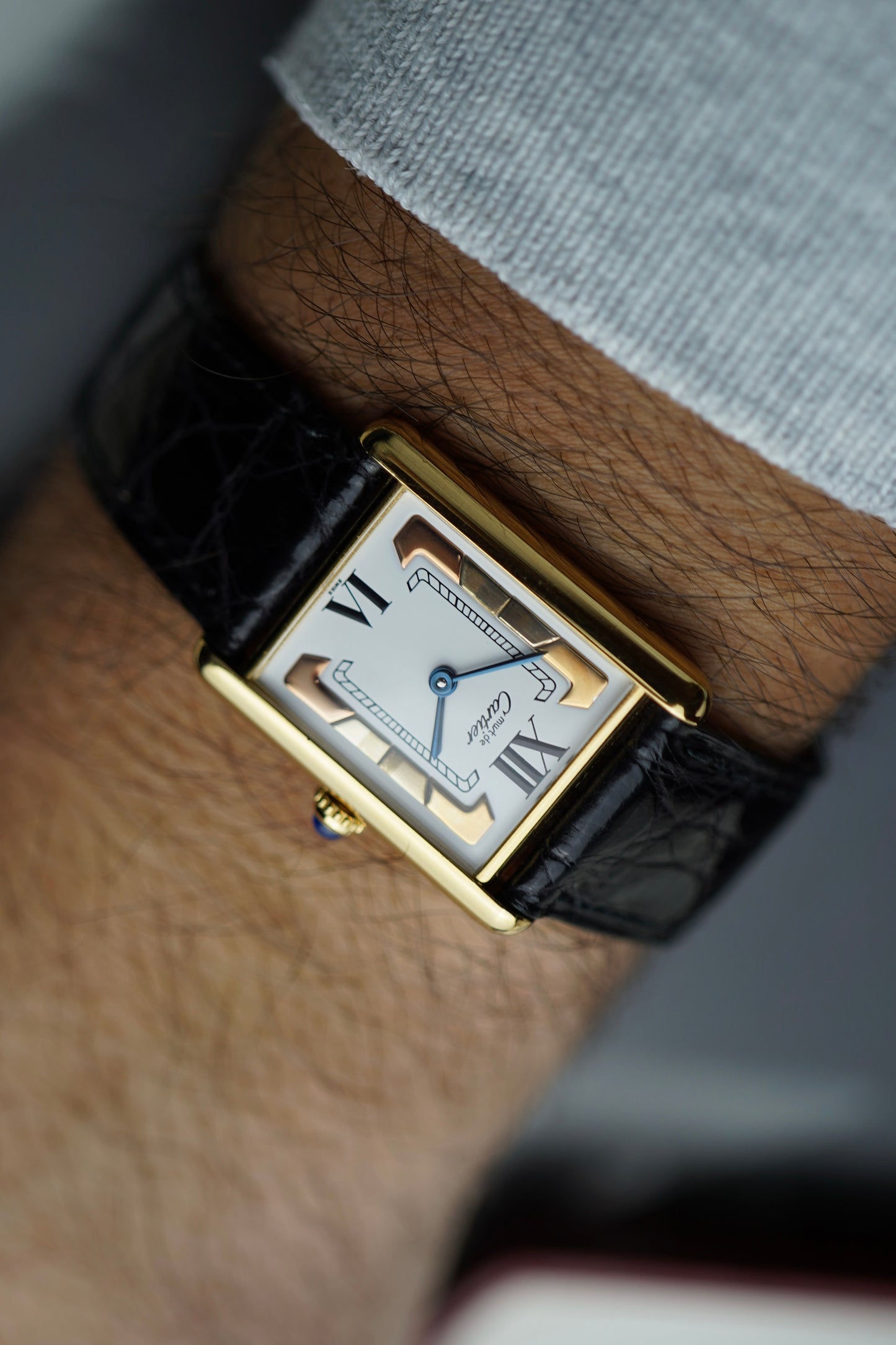 1990s Must de Cartier Tank Trinity Deployant (Ref. 1615)