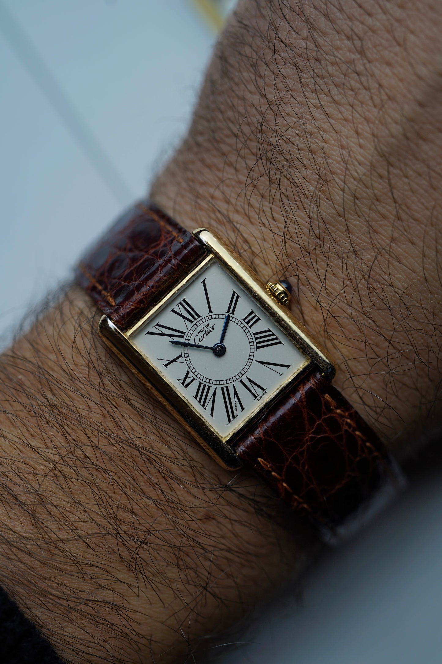 1990s Must de Cartier Tank Opaline Deployant (Ref. 1615)