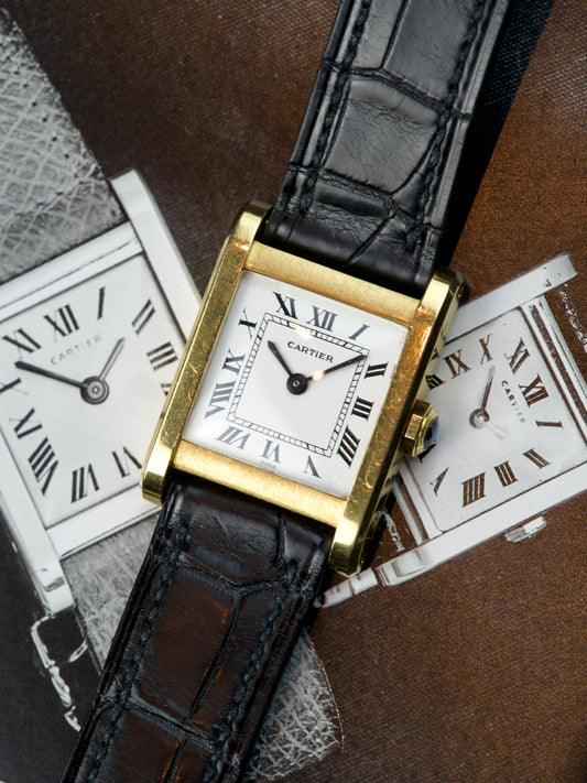 1970s Cartier Tank Normale MK1 UNPOLISHED (Ref. 78092) 18K Yellow Gold