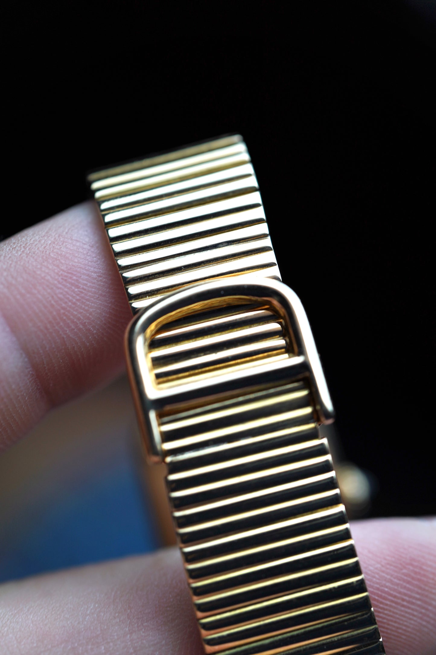 1970s Cartier Tank Arrondie (Ref. 96041) Factory Bracelet 18K Yellow Gold