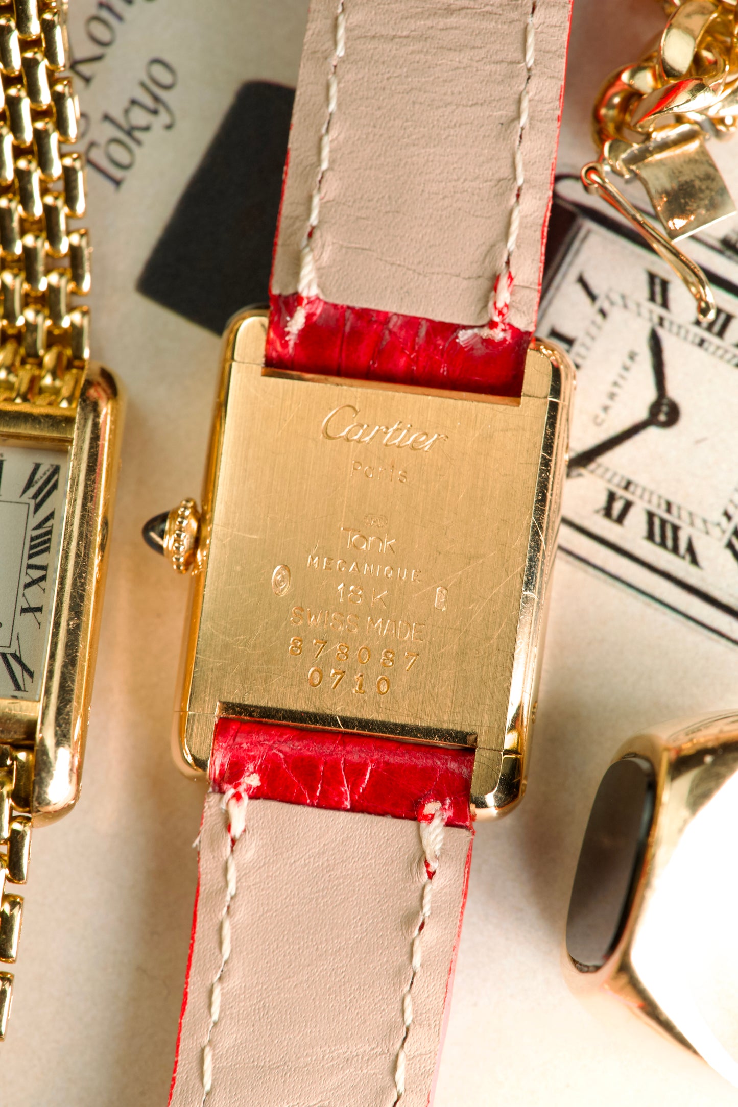 90s Cartier Tank Louis 878087 Pre CPCo 18K Yellow Gold mini lady s/m