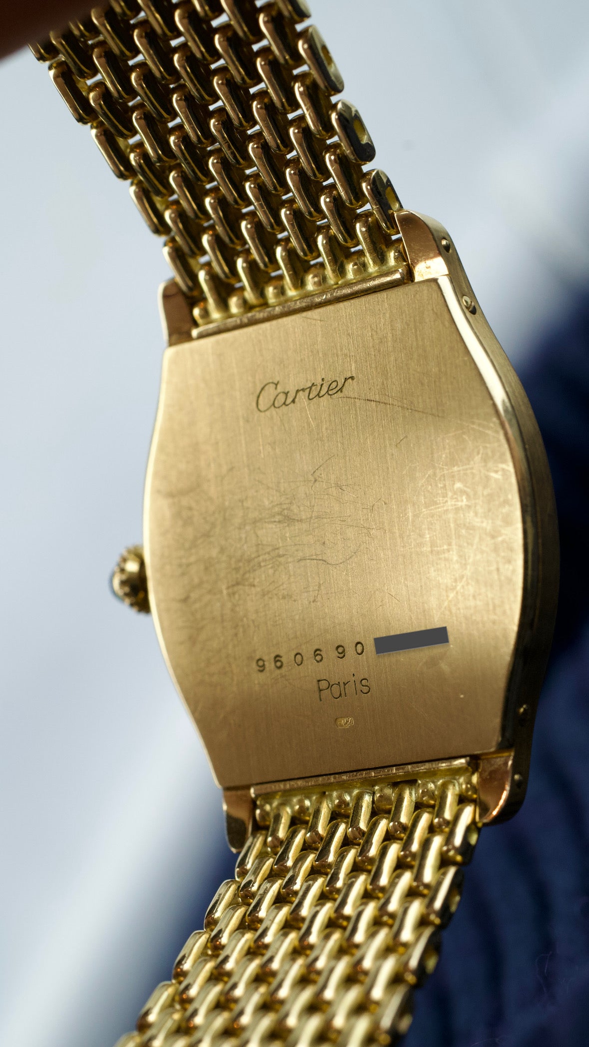 1970s Cartier Tortue 96069 Grain de Riz MK1 Paris 18K Yellow Gold