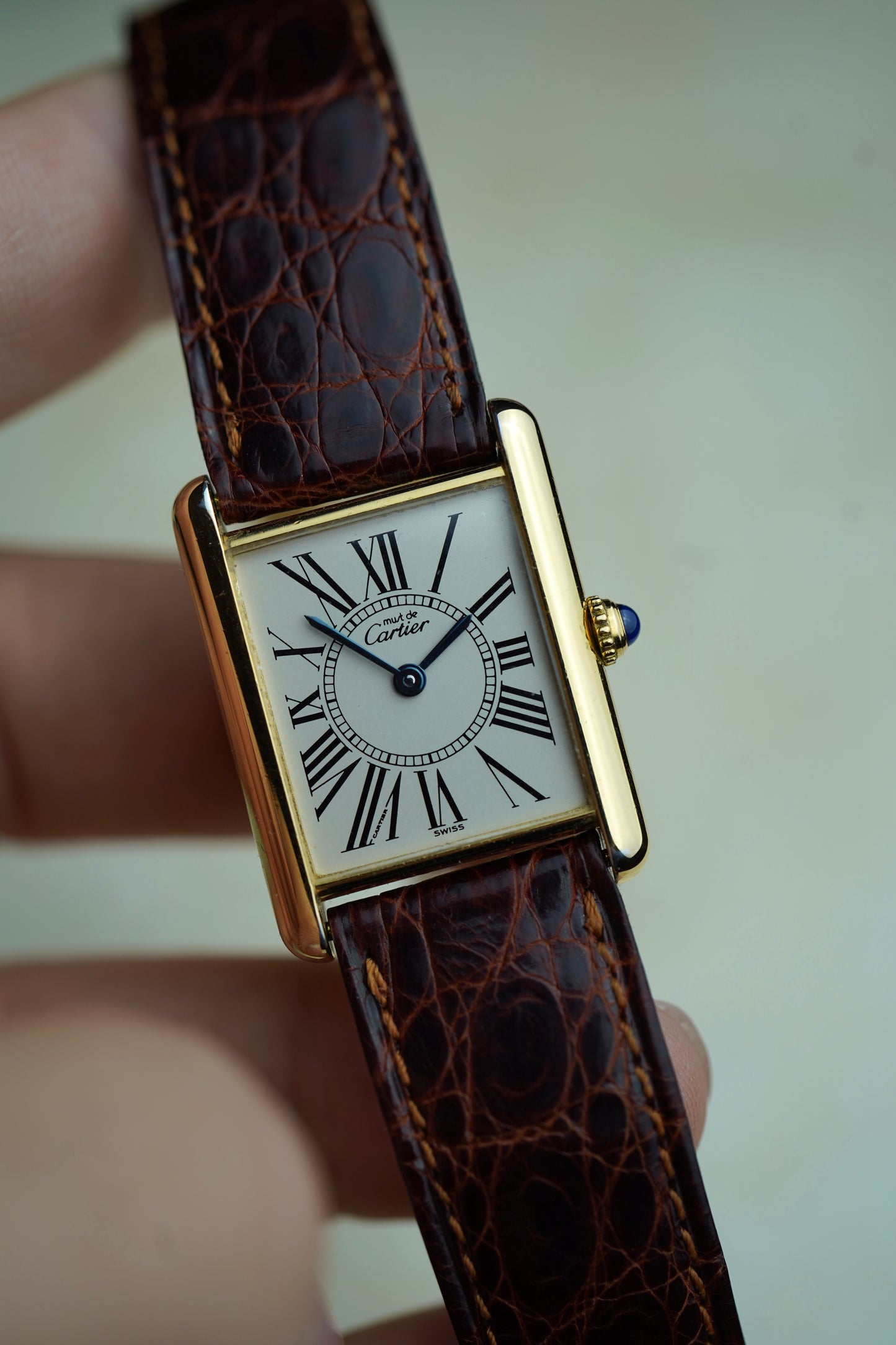 1990s Must de Cartier Tank Opaline Deployant (Ref. 1615)