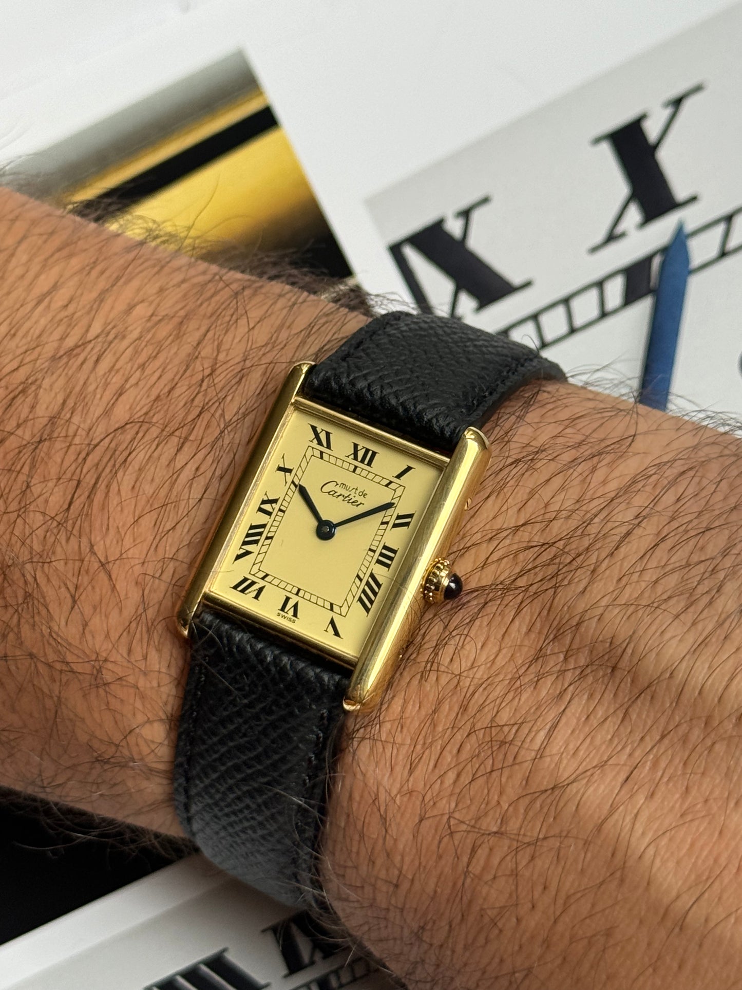 1990s Must de Cartier Tank Lemon Dial (Ref. 590005)