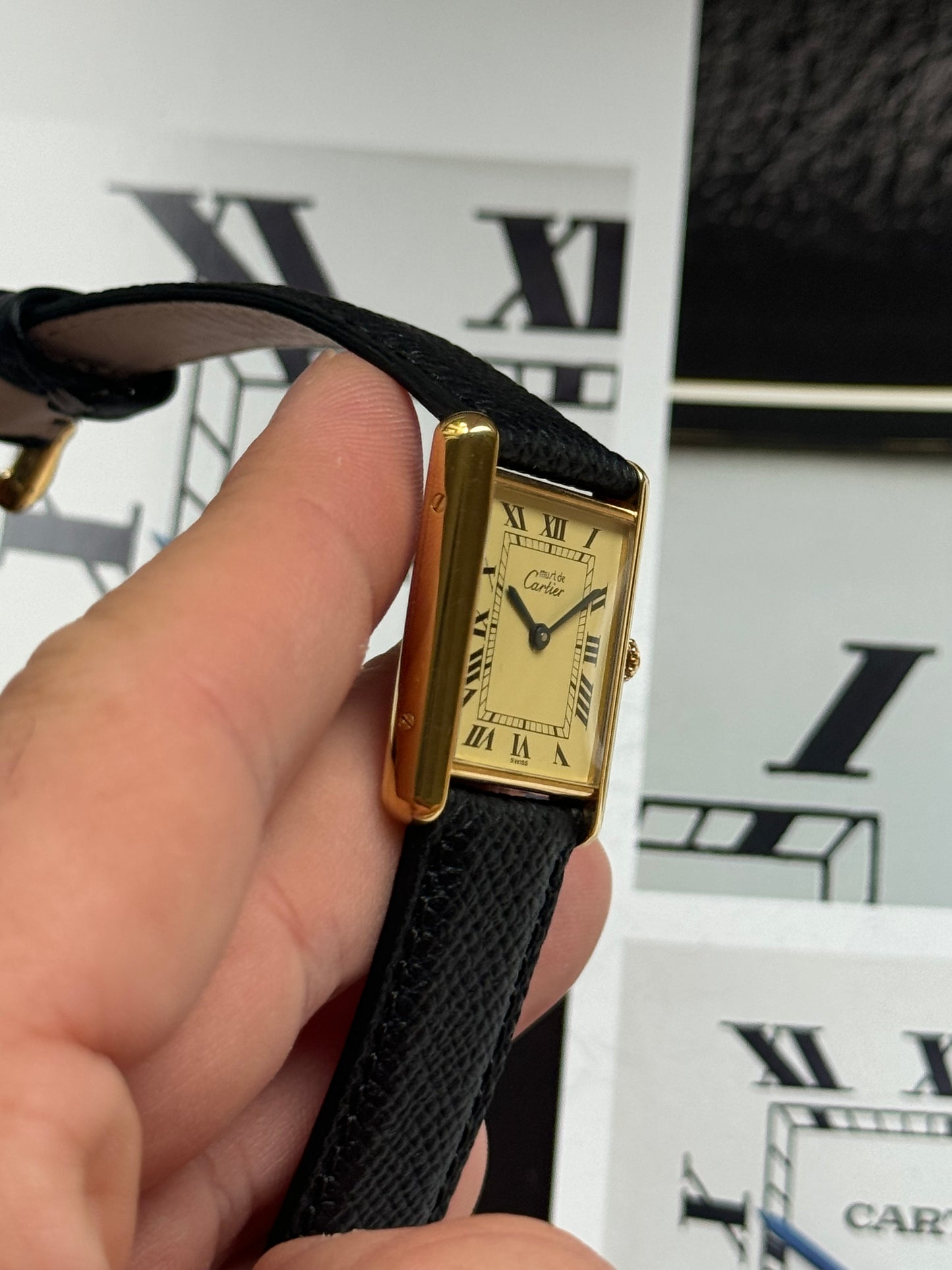 1990s Must de Cartier Tank Lemon Dial (Ref. 590005)