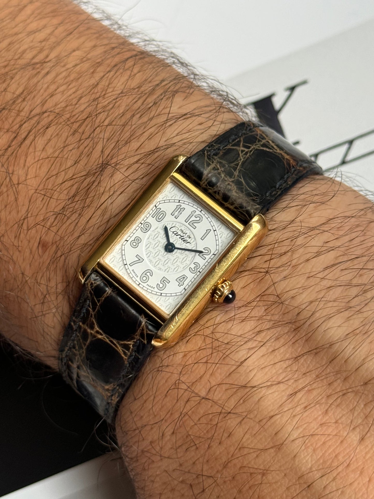 1990s Must de Cartier Tank Arabic Signature Dial (Ref. 2415)