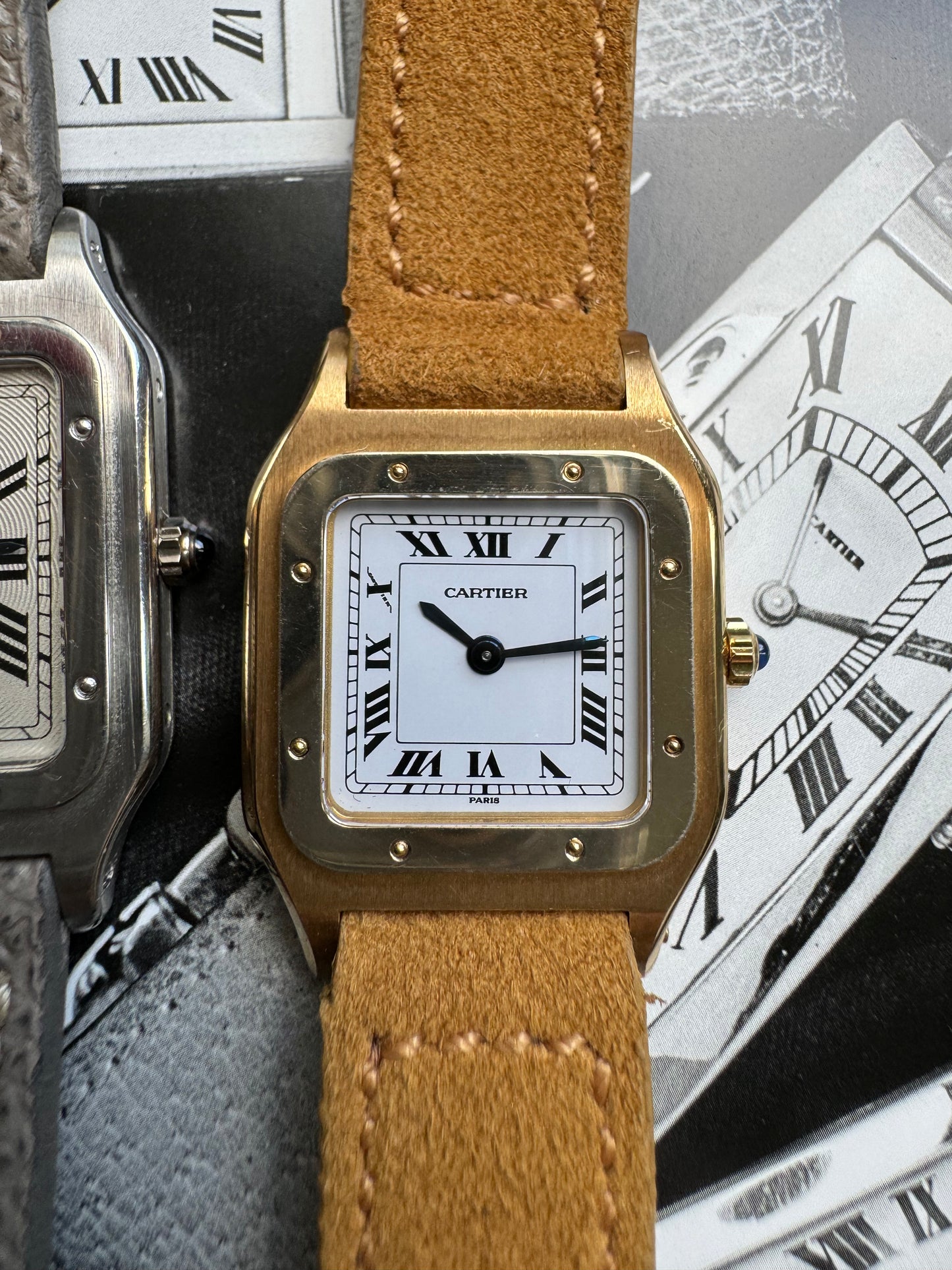 1980s Cartier Santos Dumont (Ref. 96062) Deux Ors Paris